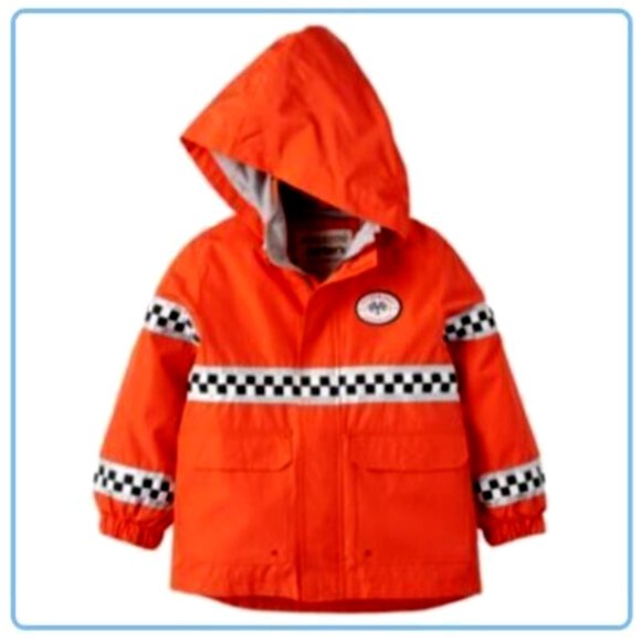 Carter's Toddler Boys PIT CREW CHIEF Jacket Rain Coat Fleece-Lined 12M 24M - Picture 2 of 4
